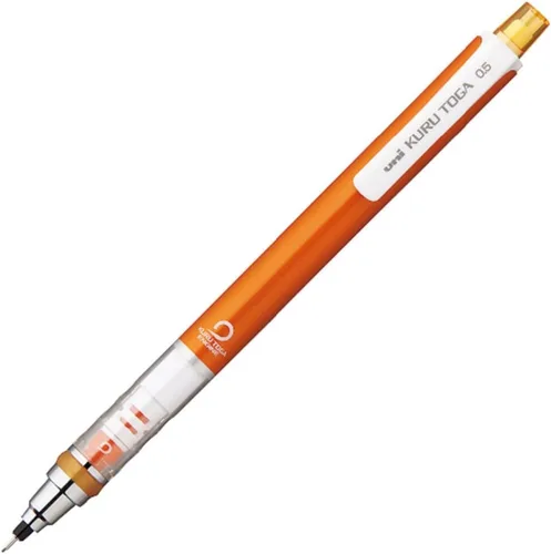 Vista 14 de Lápiz portaminas Uni Kuru Toga estándar, negro, 0.0112 pulgadas, rosado bebé