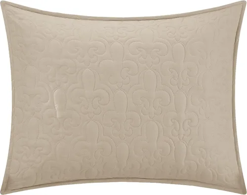 Vista 4 de Chic Home QS3436-AN Anat - Juego de edredón de 5 piezas, tamaño King, color blanco y blanco Apagado/blanco