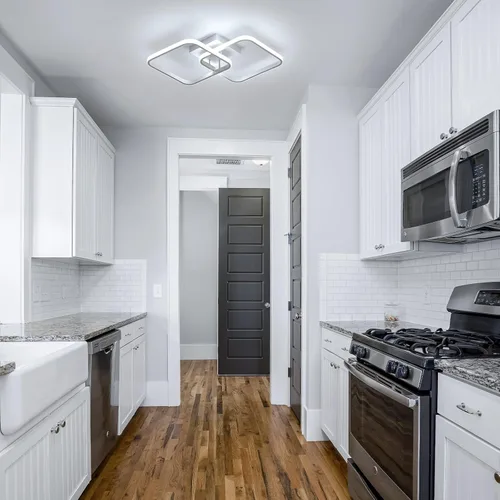 Vista 3 de DELIPOP Lámpara de techo LED moderna de 23 pulgadas, lámpara de techo empotrada de 42 W 6500 K, lámpara de techo acrílica para pasillo, sala