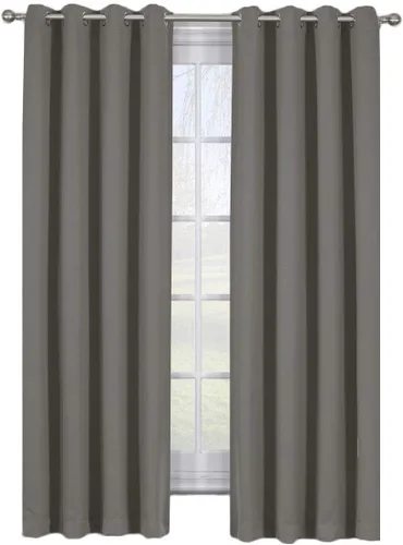 Vista 11 de Royal Bedding Ava - Cortina opaca con ojales superiores, panel de cortina opaca de triple tejido, cortina con lazo, panel individual, 46 pulgadas