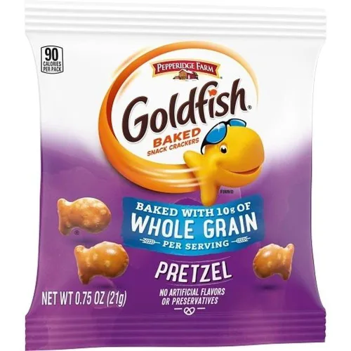 Vista 3 de Pepperidge Farm Goldfish - Galletas de grano entero, pretzel, 0.75 onzas, paquete de 300