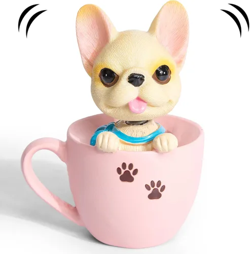 Vista 12 de Bobble Head - Perros para tablero de instrumentos de automóvil, lindas cabezas temblorosas, decoración de automóvil para cachorros (Chihuahua)