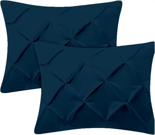 Vista 12 de Kotton Culture Juego de 2 fundas de almohada plisadas de 24 x 24 pulgadas, fundas de almohada decorativas, 100% algodón egipcio de 600 hilos, aptas
