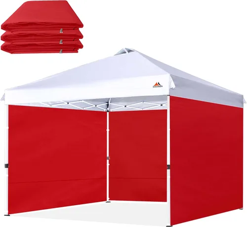Vista 9 de SCOCANOPY SideWall para marco de toldo desplegable de 8 x 8 pies, paquete de 3 solamente Sunwall, (morado)