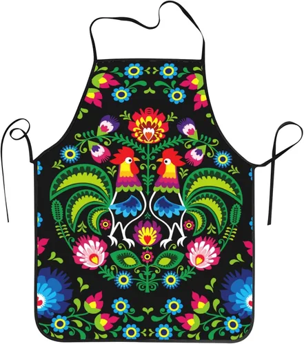 Vista 15 de Delantal de cocina chef taller de trabajo mujeres hombres hornear decoraciones pintura barbacoa parrilla accesorios de cocina suministros de fiesta