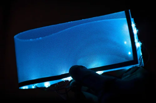Vista 17 de Luces LED [Con detección de voz] para decoración de casco flexible, kit de bricolaje para cosplay, superhéroe RGB, para hombres, regalos - Luces Voz