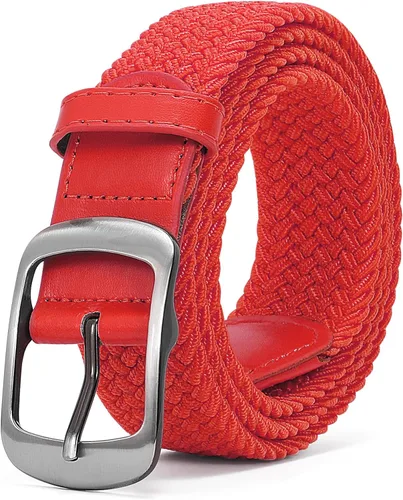 Vista 14 de XZQTIVE Cinturón trenzado elástico para hombres y mujeres, cinturón de golf tejido multicolor, cinturones elásticos para jeans 00 Estilo1