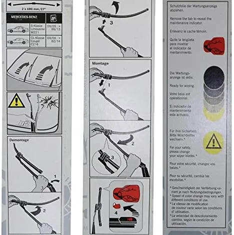Vista 2 de Mercedes Benz Escobillas limpiaparabrisas originales 204-820-13-00, W204