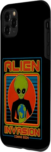 Vista 32 de Funda para iPhone 13 Pro Max Alien Invasion 1984 Tech Noir Distopía