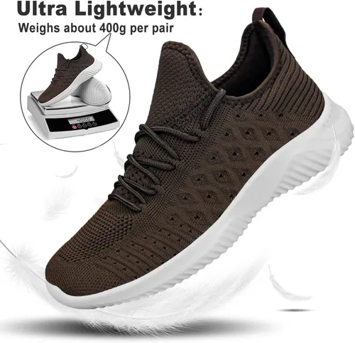 Vista 4 de Feethit - Tenis de correr para hombre ligeros, transpirables, antideslizantes, cómodos y a la moda