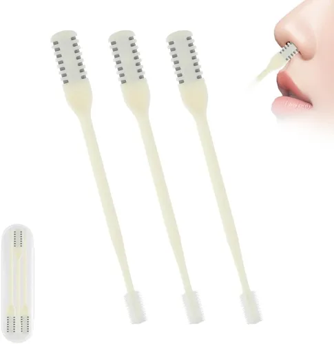Vista 10 de Cortador de vello nasal 2 en 1, herramienta de eliminación de vello nasal mejorada con rotación de 360°, cuchilla de vello de nariz de doble cara
