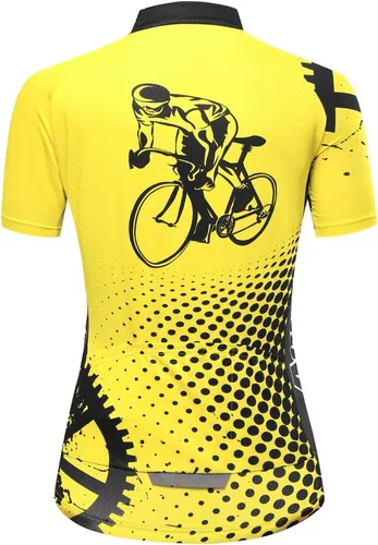 Vista 2 de Aogda Camisetas de ciclismo para mujer, camisetas de bicicleta, tops de bicicleta, ropa de ciclismo de manga corta