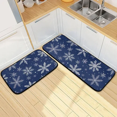 Vista 9 de Juego de 2 tapetes de cocina con rosas rojas, color rojo rosa, suave, antifatiga, juego de tapetes de cocina color negro con flores antideslizantes