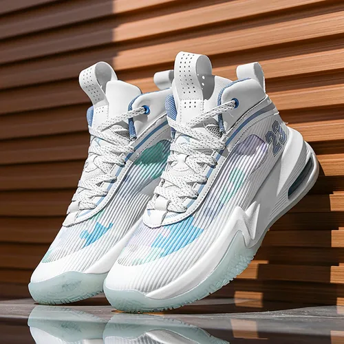 Vista 8 de ASHION Men's Basketball Shoes Mid Basketball Sneakers Non-Slip Outdoor Cushioning Workout Shoes