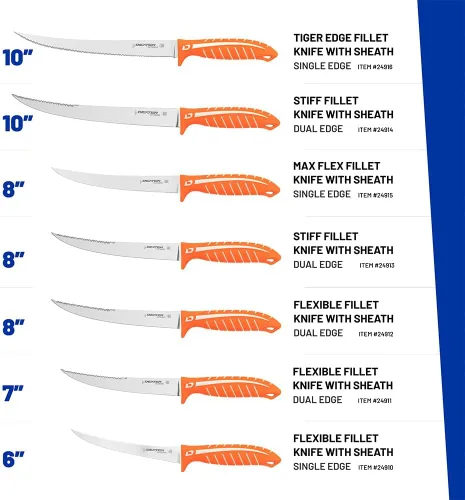 Vista 9 de Dexter Outdoors Dextreme Cuchillo de filete rígido de 10 pulgadas de doble filo Incluye funda