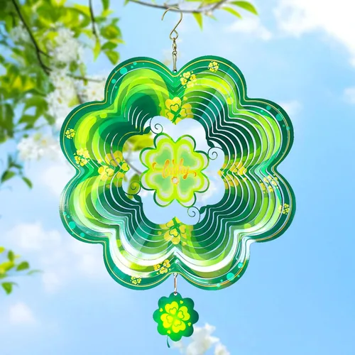 Vista 10 de Molinillos de viento de abeja colgantes en 3D, regalos de abeja para mujeres, mamá, abuela, papá, escultura cinética de viento de resorte de metal