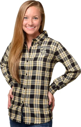 Vista 3 de FOCO NFL Womens 2016 Wordmark Basic Flannel Shirt