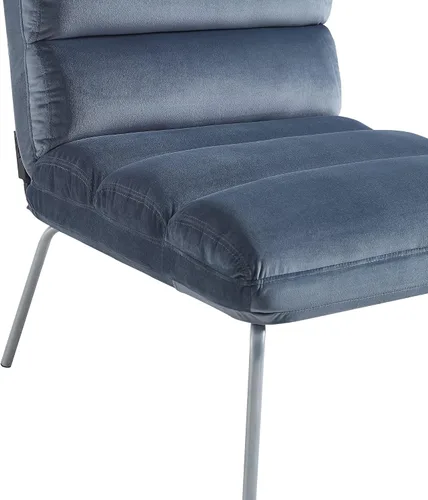 Vista 6 de Classic Brands Eternity - Silla decorativa tapizada sin brazos, azul, moderna de mediados de siglo, ergonómica
