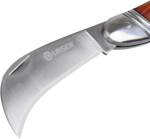 Vista 6 de Linsen - Cuchillo de poda e injerto para exteriores, herramienta de brotación de jardín de acero inoxidable, cuchillo de corte múltiple de bolsillo