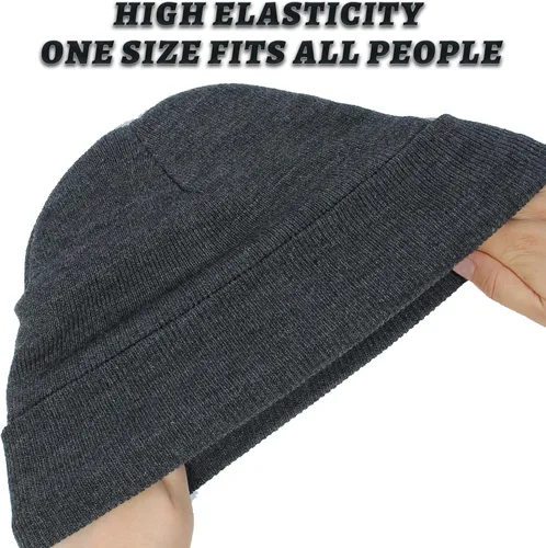 Vista 2 de Urban Virgin Paquete de 4 sombreros de invierno para mujer, suaves y elásticos, de punto, para hombre, lindo sombrero con forro polar