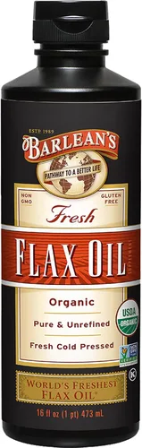 Vista 10 de Barlean's - Aceite de linaza orgánico líquido de semillas frescas de lino prensadas en frío, 7,640 mg ALA Omega 3 suplemento de ácidos grasos