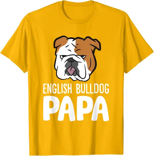 Vista 59 de Camiseta divertida de Bulldog Inglés para papá dueño de perro, Negro