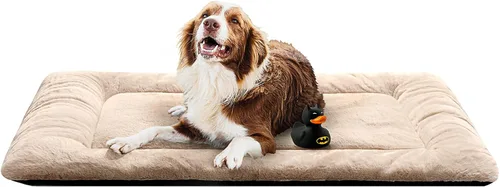 Vista 35 de Alfombrilla de cama para jaula de perro para perros extra pequeños. Cama de jaula de perro ultra suave. Alfombrilla de perrera lavable y Rosa