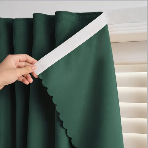Vista 20 de Cortinas autoadhesivas, sin taladrar, sin varilla, cortinas opacas fáciles de instalar para persianas de ventana, dormitorio