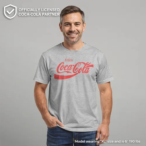 Vista 2 de Coca-Cola Camiseta de manga corta Eighties Coke para hombre Athletic Heather