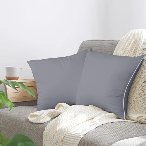 Vista 7 de Utopia Bedding - Fundas impermeables para almohadas decorativas con cremallera (sin inserto para almohada) 20 x 20 pulgadas (paquete de 2, gris)