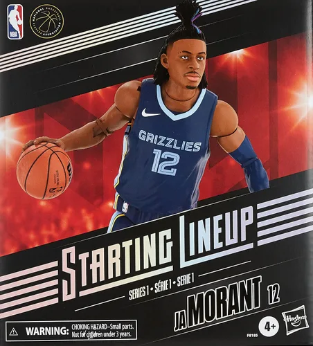 Vista 5 de Alineación Inicial Ja Morant (Memphis Grizzlies) Hasbro Figura de Acción Serie NBA 1