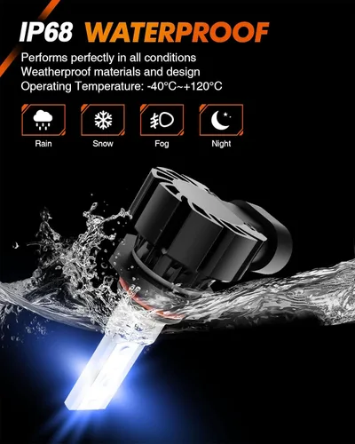 Vista 6 de SEALIGHT Bombillas LED antiniebla 9145 H10 Bule, 13,000 LM 6500K blanco frío H10, tamaño 1:1 9040 9140 9145 bombillas LED antiniebla