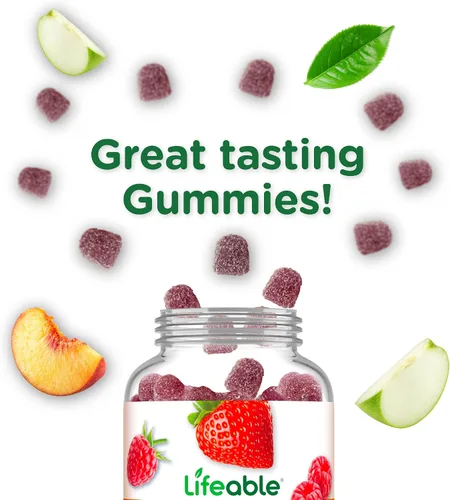 Vista 7 de Lifeable Gomitas Omega 3 para niños con suplemento vegano de DHA Alternativa al aceite de pescado Omega 3 para niños del aceite de linaza a base