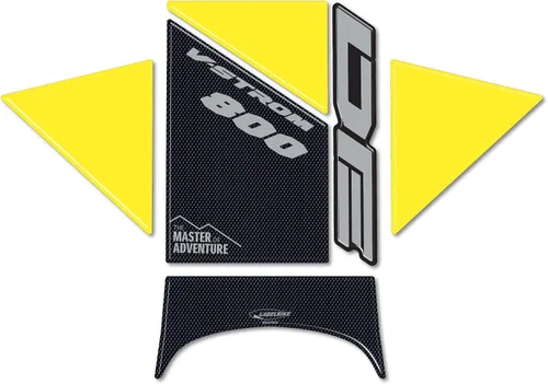 Vista 2 de labelbike - Adhesivo de resina 3D para tanque de motocicleta compatible con Suzuki V-Strom 800DE 2023 amarillo