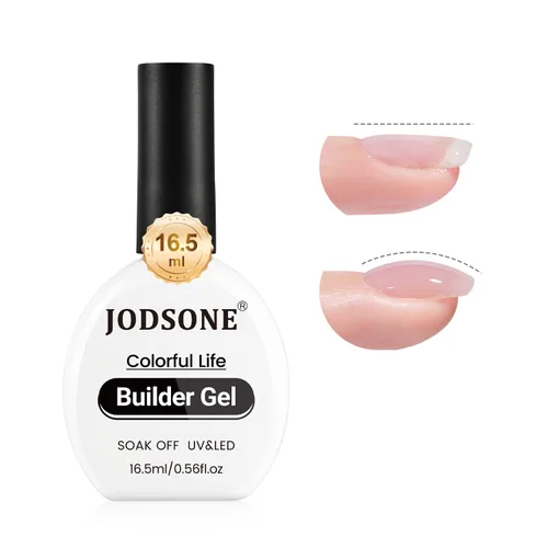 Vista 11 de JODSONE 2 unidades de gel constructor de 0.3 fl oz para uñas, gel constructor transparente para solución de engrosamiento de uñas, extensión