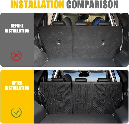 Vista 2 de Alfombrilla de respaldo para Hyundai Tucson 2022-2026 para todo tipo de clima, protector de asiento trasero de elastómero termoplástico, forro