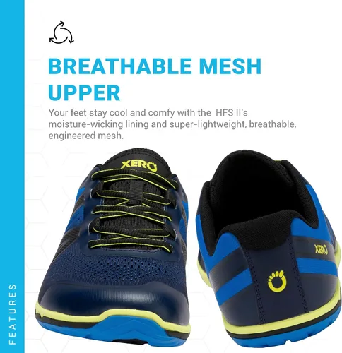 Vista 6 de Xero Shoes HFS II - Tenis de correr para hombre, calzado sin caída, tenis ligeros, sensación descalza