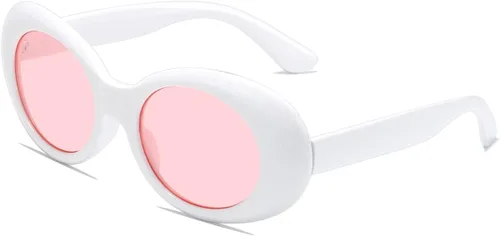 Vista 7 de aisswzber Clout Goggles ovaladas Mod Retro Vintage Gafas de sol Kurt Cobain Round Sun Glaases