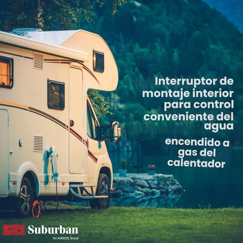 Vista 3 de Suburban Interruptor de pared ON/OFF único para calentador de agua - Interruptor de pared interior para RV para control y operación de los modelos