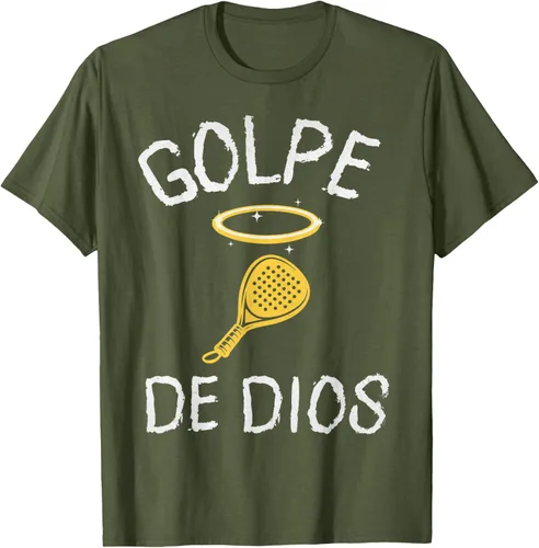 Vista 7 de Golpe De Dios Padel Player Sport in Spanish En Espanol Men's T-Shirt