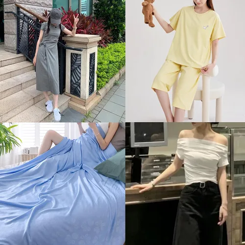 Vista 3 de Tela de punto de poliéster de doble cepillado de color sólido 4 vías elástico Spandex tejido de punto DBP tela por yarda para costura de ropa