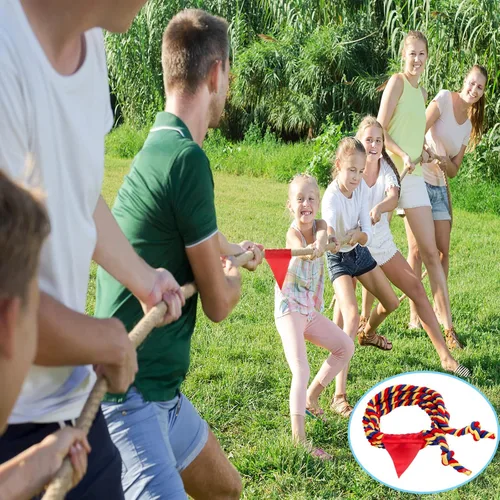 Vista 2 de Cuerda de tira y afloja para niños y adultos, césped al aire libre, reunión familiar, juegos de fiesta de cumpleaños, juegos de picnic al aire