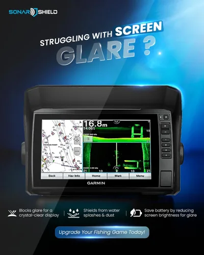 Vista 4 de Visera para Garmin Echomap UHD y UHD2 de 9 pulgadas Bolt ON