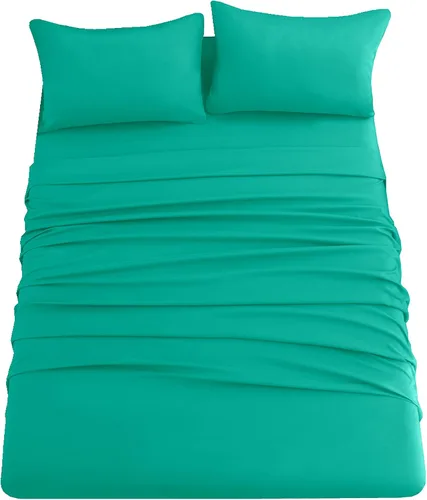 Vista 26 de Sfoothome - Juego de sábanas individuales de lujo para hotel, juego de ropa de cama de 3 piezas, color negro, bolsillo extra profundo, juego de ropa
