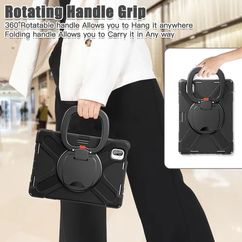 Vista 5 de Funda para Xiaomi Pad 5 / Pad 5 Pro con soporte para bolígrafo de 11.0 pulgadas 2021, funda protectora resistente a prueba de golpes con soporte
