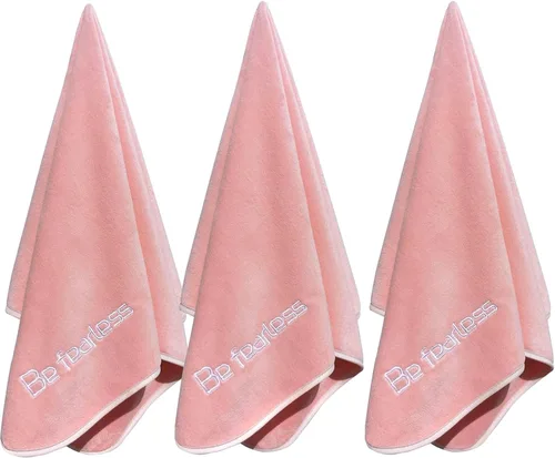 Vista 20 de Toallas de microfibra para gimnasio de tamaño grande súper suaves para ejercicio, fitness, deportes, entrenamiento, 380-GSM 15-pulgadas x