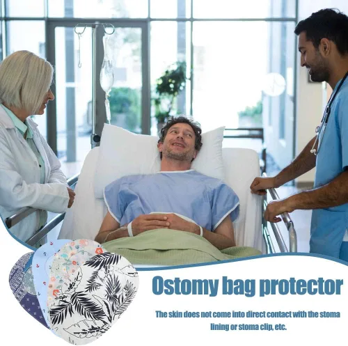 Vista 5 de Funda para bolsa de ostomía, fundas elásticas para bolsa de colostomía, bolsa de soporte universal para estoma de ileostomía