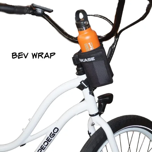 Vista 6 de BiKase BEV Wrap: Soporte para botella de agua para bicicleta Soporte universal aislado para eBike Sujetadores de gancho y bucle antideslizantes