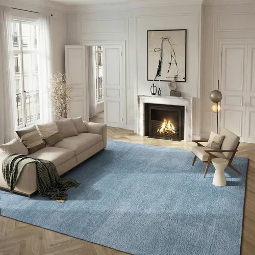 Vista 26 de SAFAVIEH Tahoe Shag Collection - Alfombra de área de 2 x 7 pies, color gris, diseño geométrico, felpa de 1.2 pulgadas de grosor, ideal para zonas