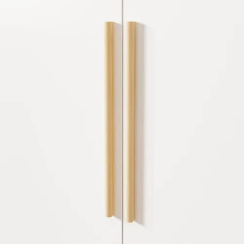 Vista 7 de MOUMON Armario con 3 puertas y estantes cubos, Armario con barra para colgar, armario para dormitorio, color blanco, 18.9 pulgadas de profundidad x